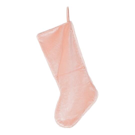 Glitzhome® 24" Pink Plush Christmas Stocking